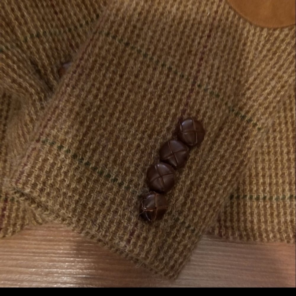 Ralph Lauren Rugby Tweed Blazer sz 2 fit n flair. VINTAGE SOLD - Picture 3 of 12